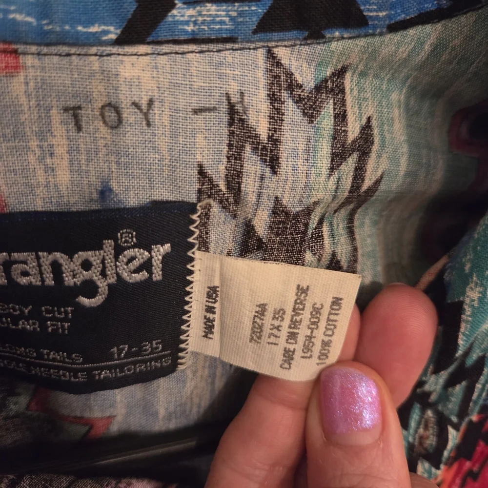 Vintage Wrangler Men's Brushpopper  Southwestern Aztec